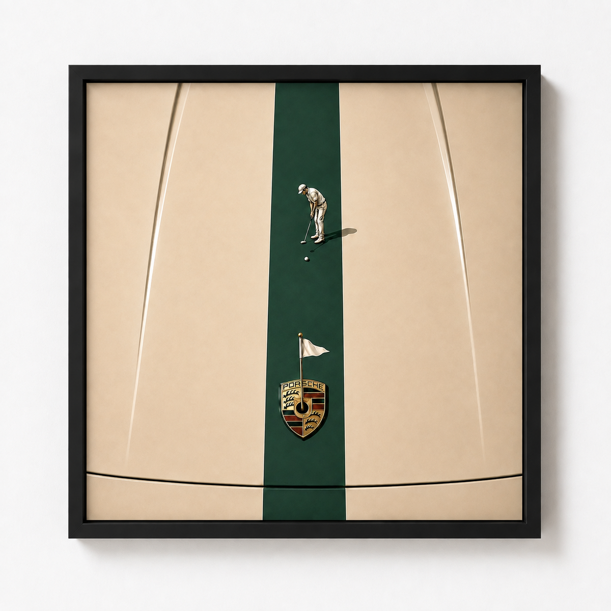 Golf Cart Porsche Series III framed artwork