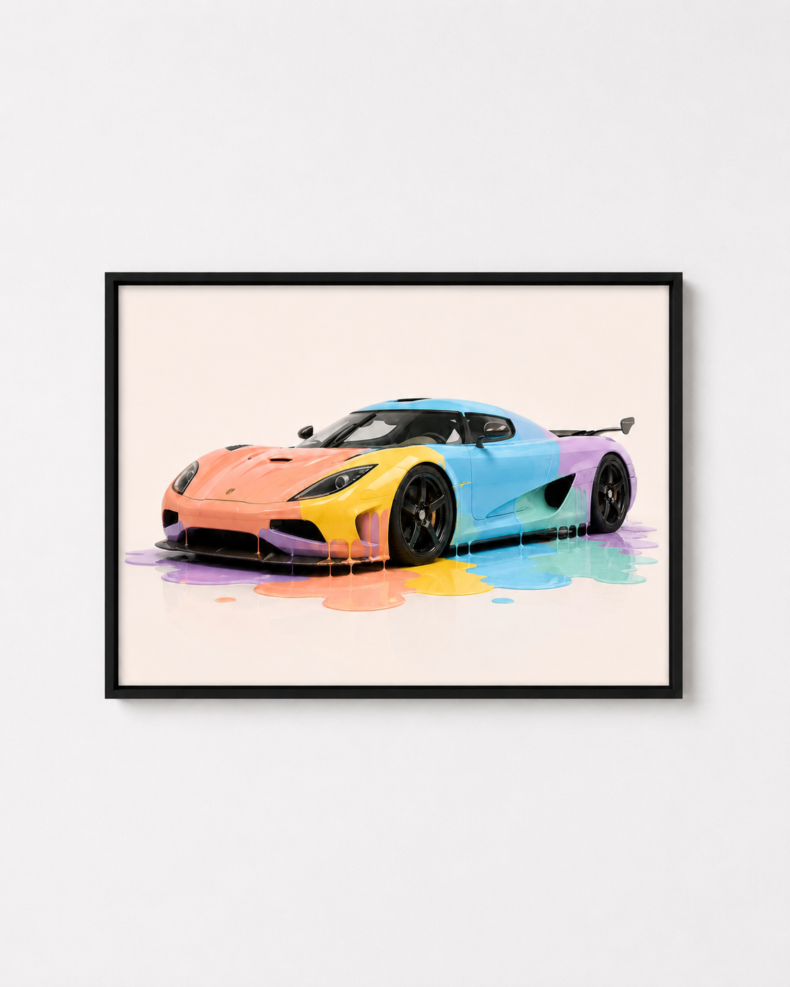 Koenigsegg Melt framed artwork, full uncropped portrait gallery preview