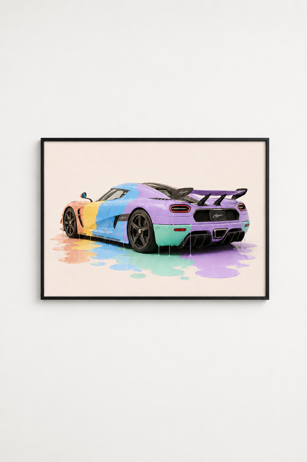 Koenigsegg Melt II framed artwork, full uncropped portrait gallery preview