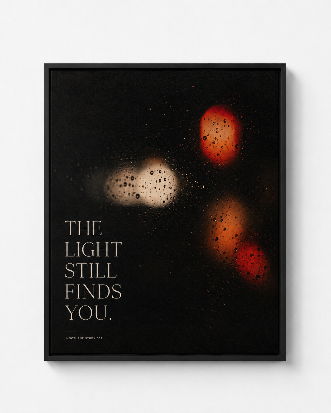 The Light Still Finds You motivational artwork in a black frame