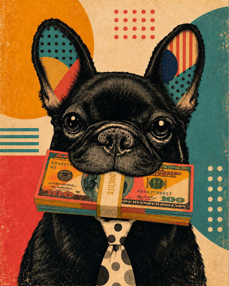 Benny the Pug full-bleed artwork for frame selector
