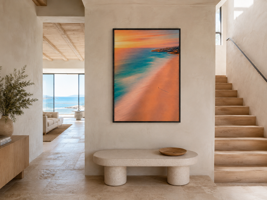 Coral Coast framed coastal artwork displayed in a modern interior
