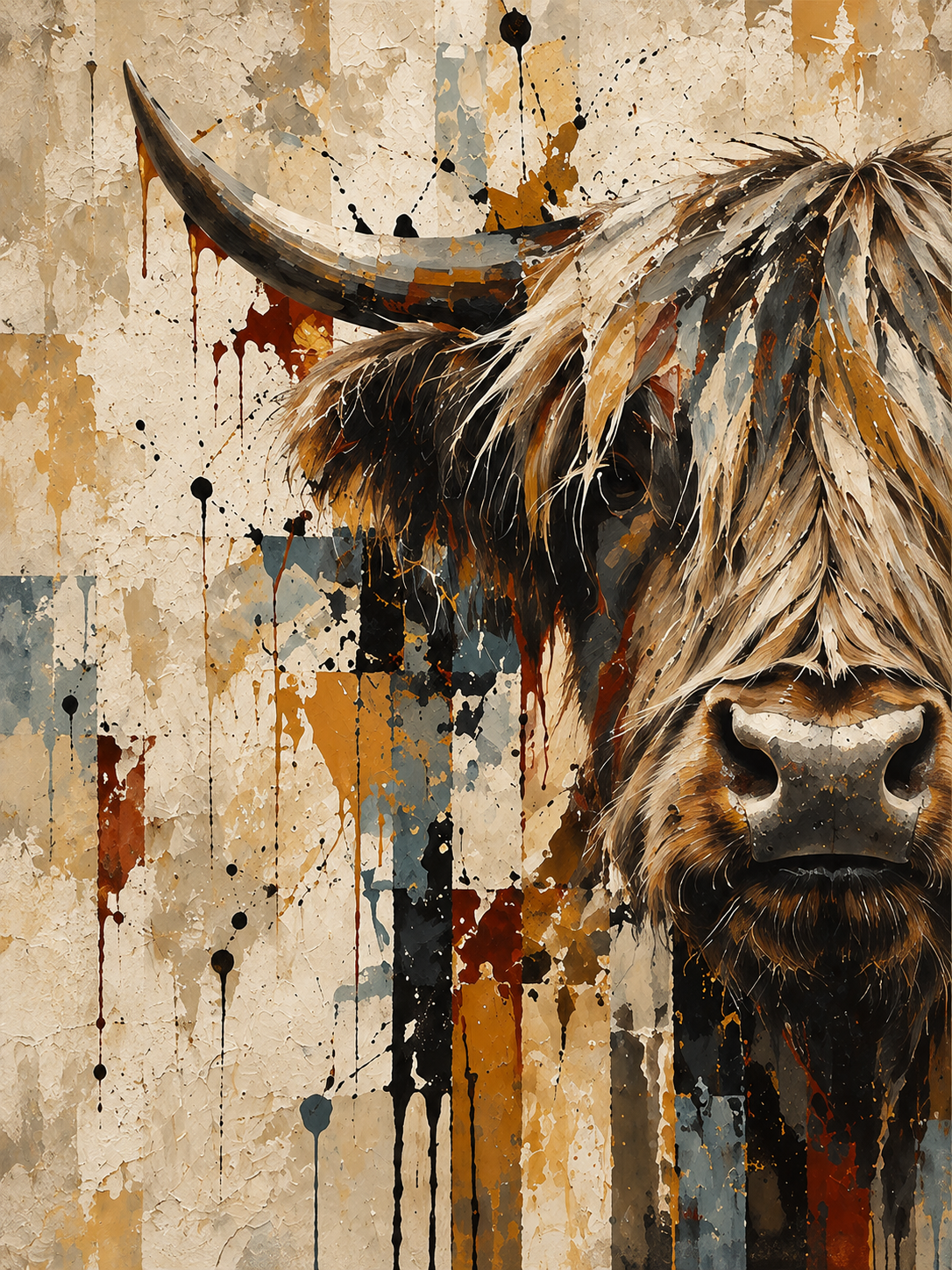 Deconstructed Cow III original artwork