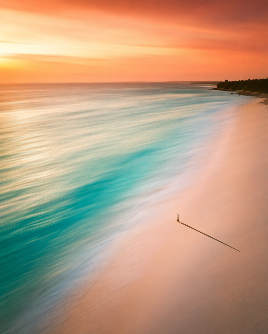 Turquoise Solitude full-bleed coastal artwork for frame selector